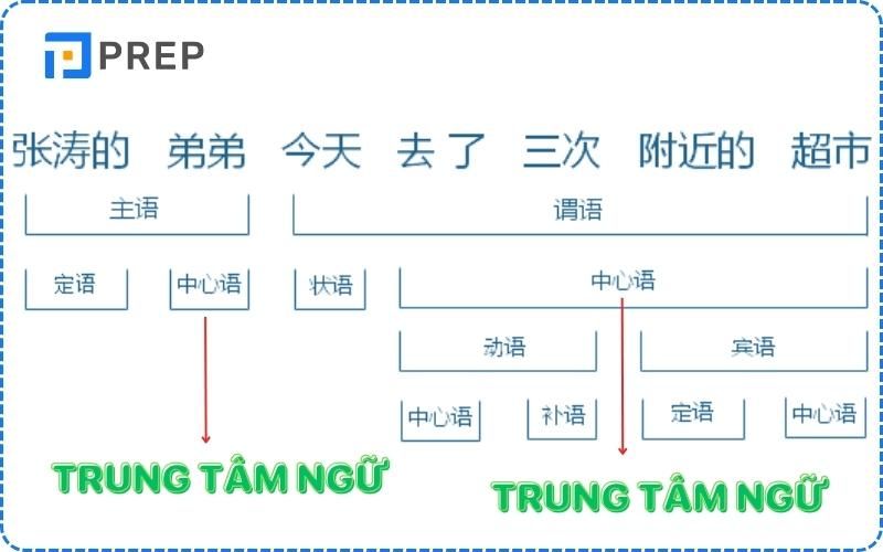 Trung tâm ngữ trong tiếng Trung
