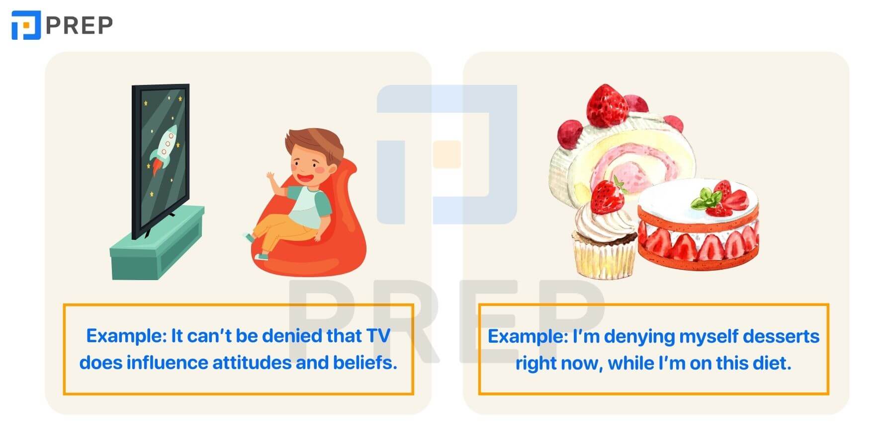 Từ/ cụm từ đi kèm với cấu trúc Deny