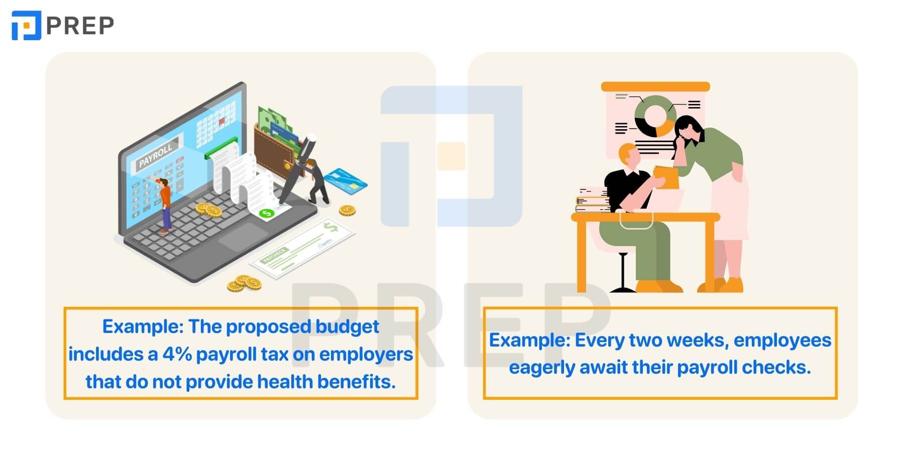 Từ/cụm từ đi kèm với Payroll