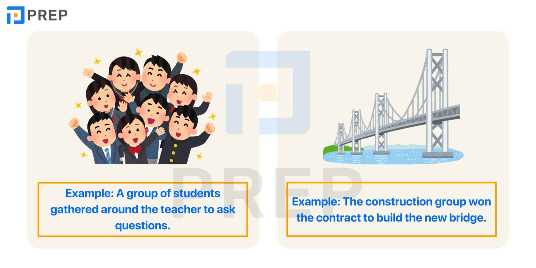 Từ/cụm từ đi với Group