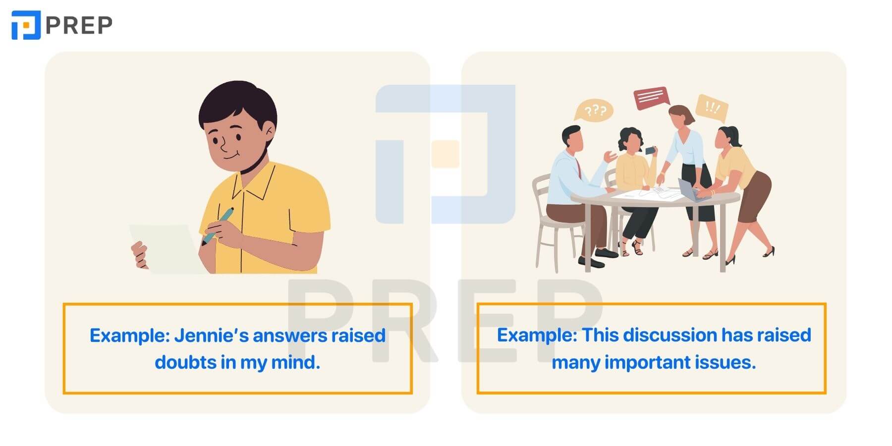 Từ và cụm từ đi kèm với Raise