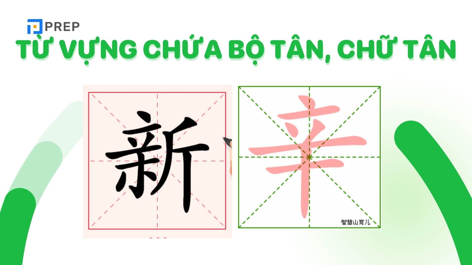 Từ vựng chứa bộ chữ Tân trong tiếng Hán