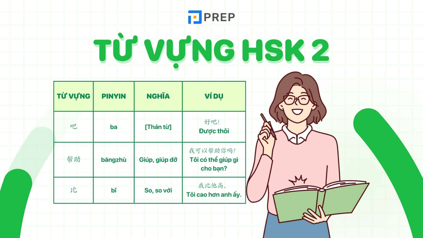 Từ vựng HSK 2 mới nhất 