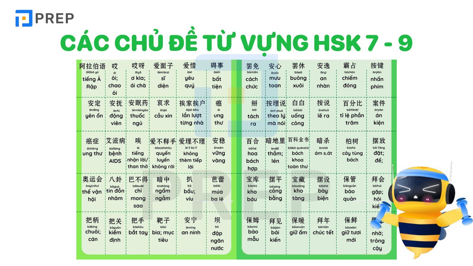 Từ vựng HSK 7 -8 -9