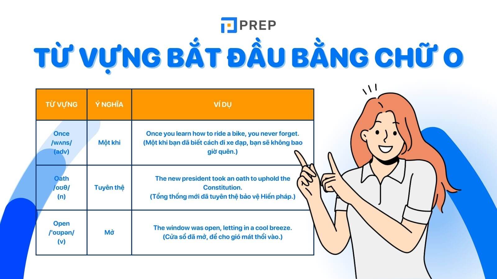 Từ vựng tiếng Anh bắt đầu bằng chữ O