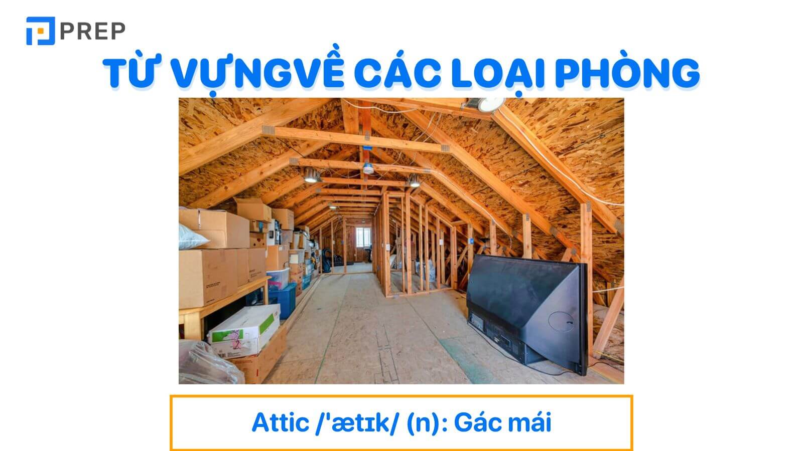 từ vựng tiếng Anh về các loại phòng trong nhà