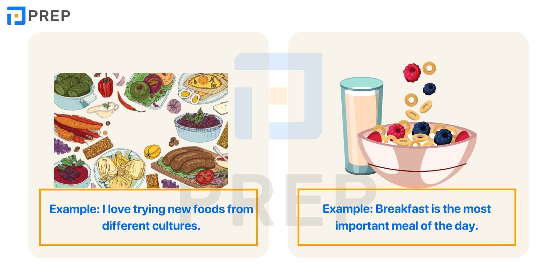 Từ vựng tiếng Anh về chủ đề Food (Đồ ăn)