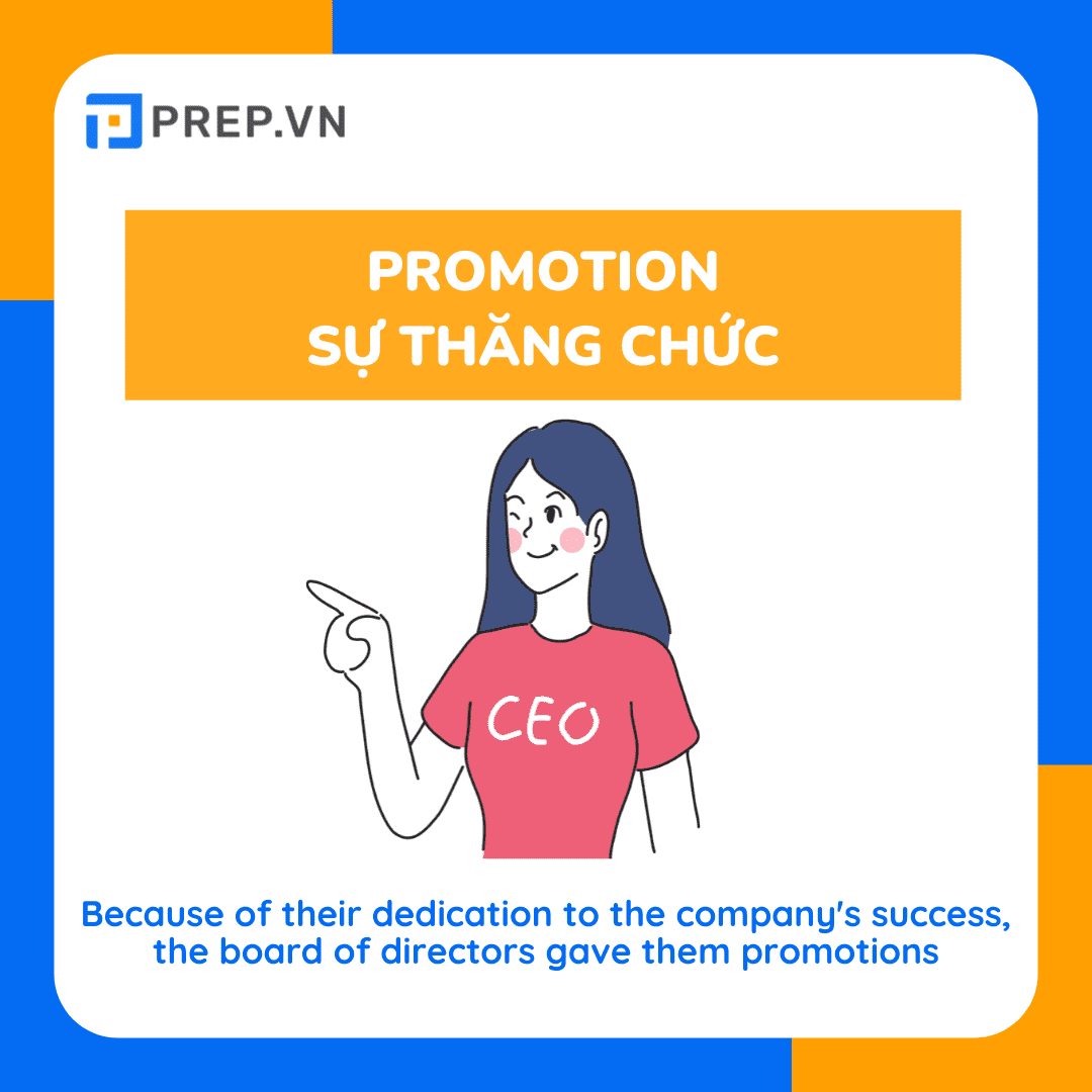 Từ vựng chủ đề Promotions Pensions and Awards