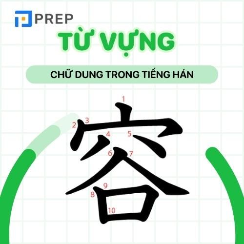 Từ vựng có chứa chữ Dung trong tiếng hán
