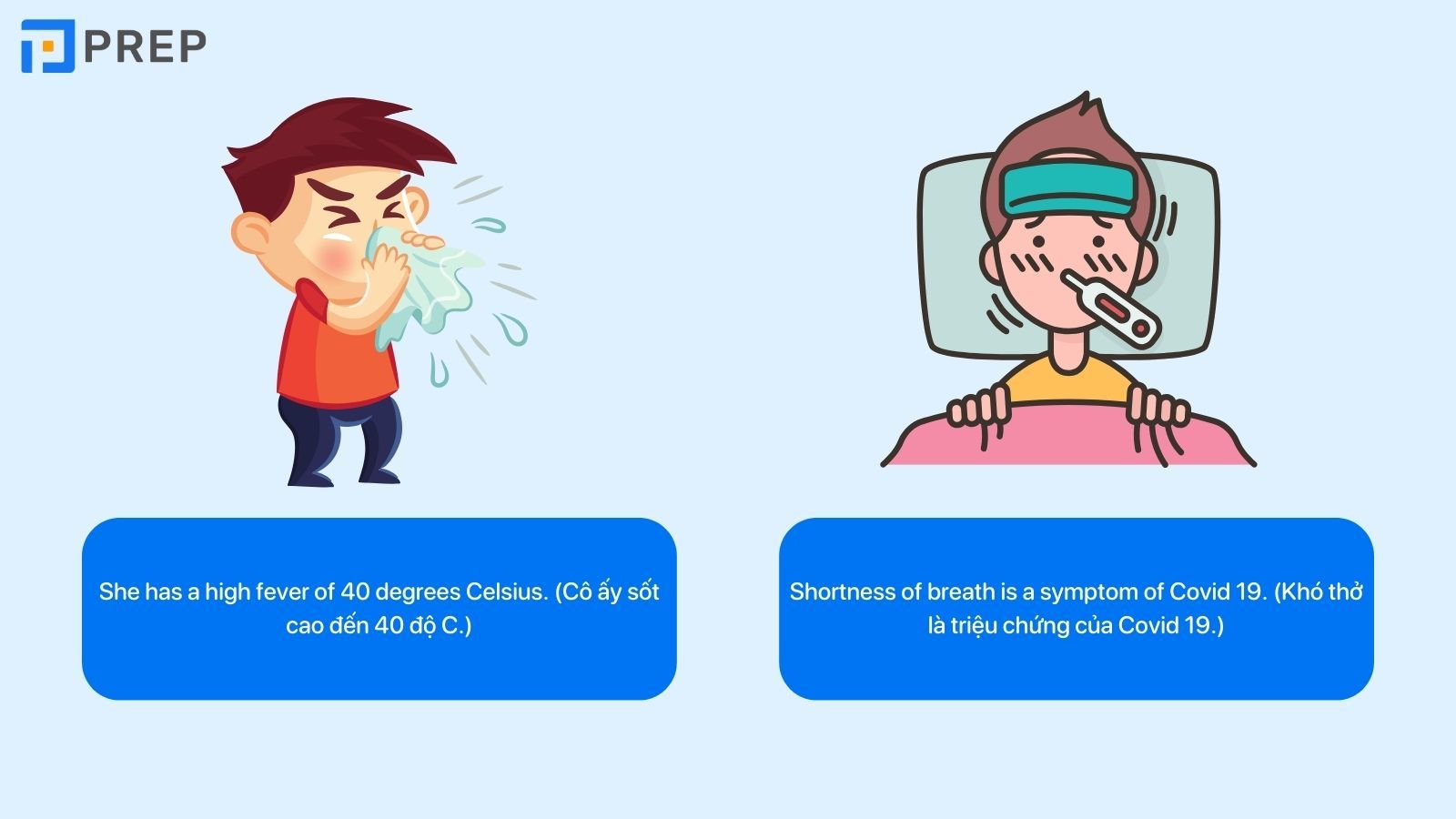 Từ vựng tiếng Anh về triệu chứng bệnh