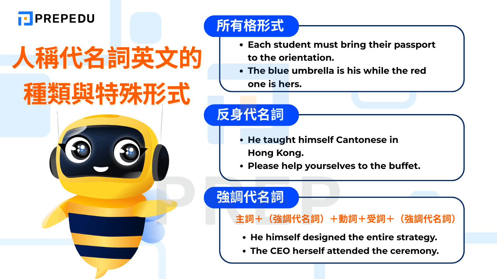 人稱代名詞英文的種類與特殊形式