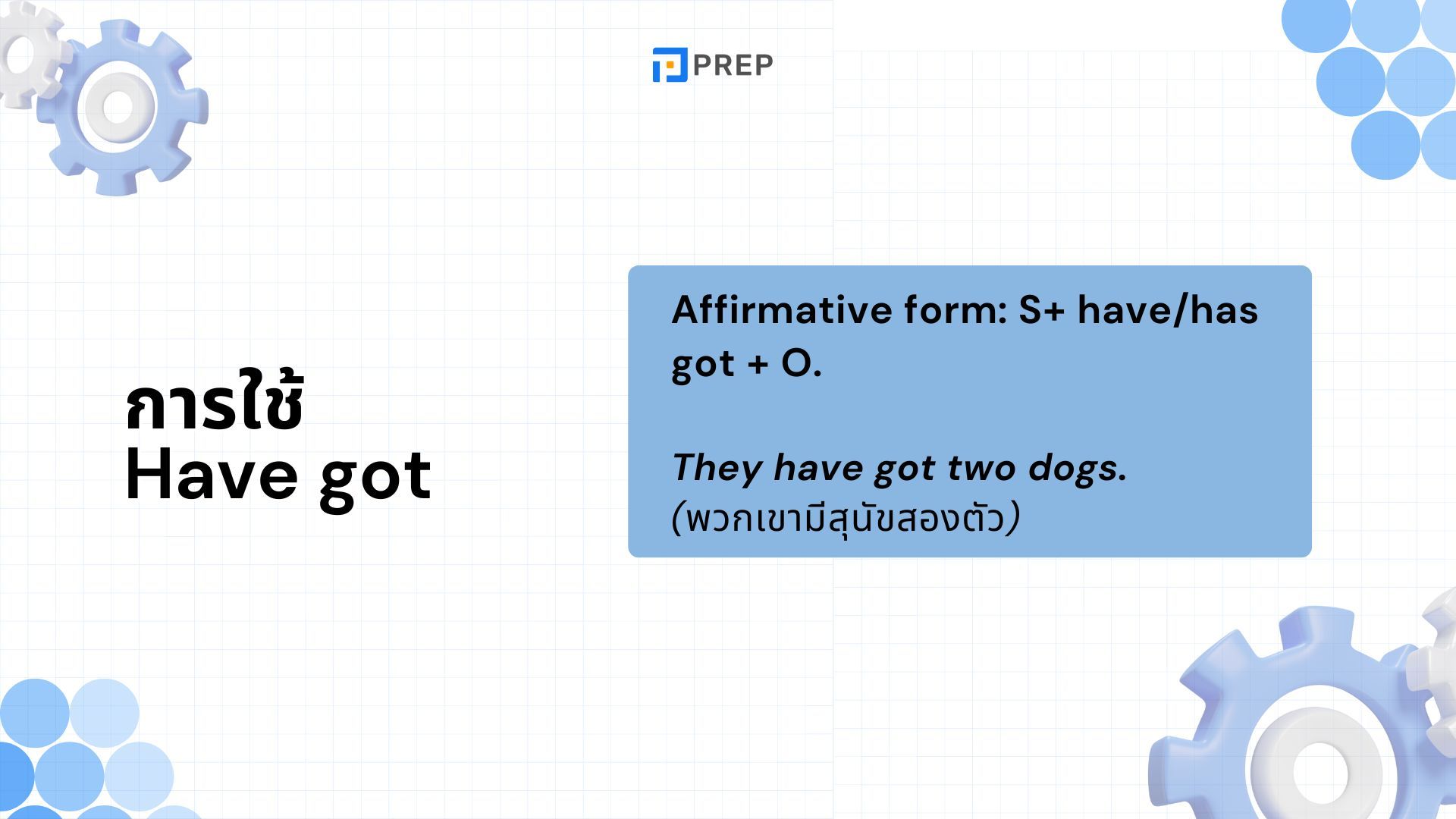 ความหมายและการใช้ Have Got ในภาษาอังกฤษ