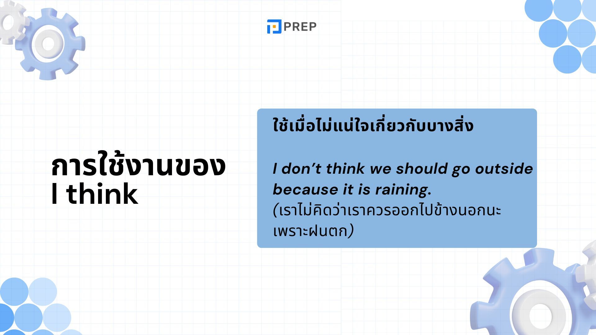 การใช้ I Think ในภาษาอังกฤษ - วิธีแสดงความคิดเห็นอย่างมั่นใจ