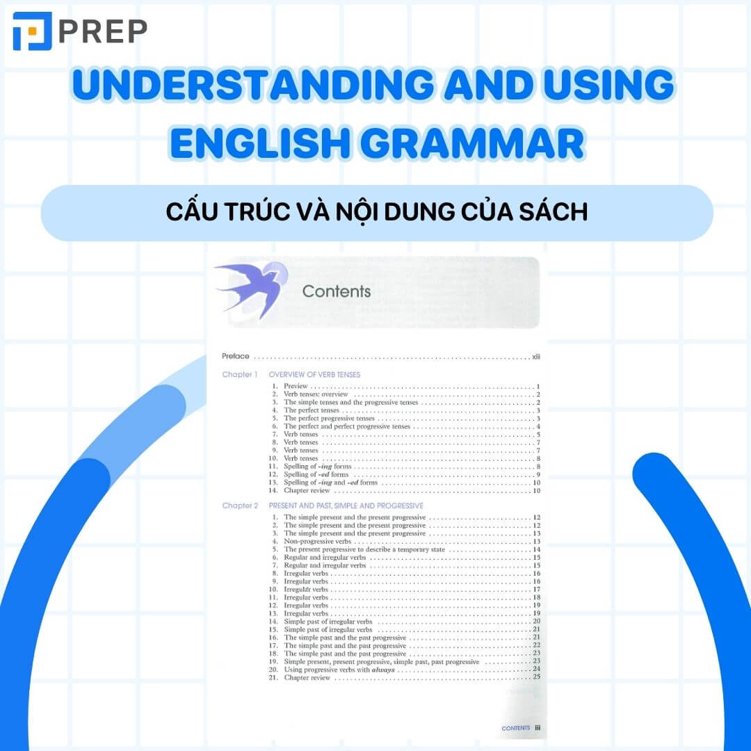 Cấu trúc nội dung của sách Understanding and using English Grammar