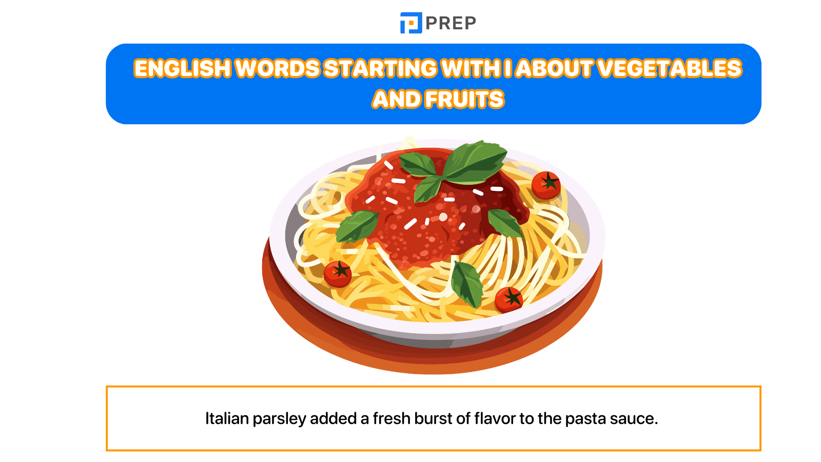 English words starting with I about vegetables and fruits