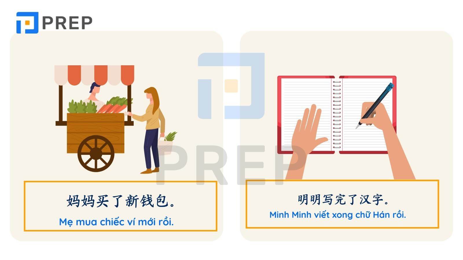 Đặt câu về le trong tiếng Trung