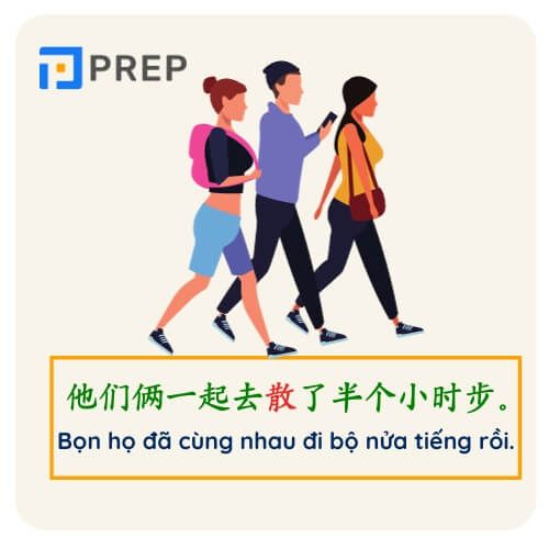 Câu có động từ li hợp thường dùng