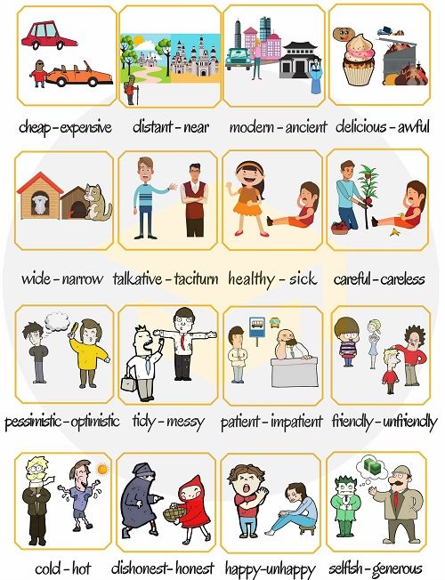 Ví dụ cụ thể về từ trái nghĩa
