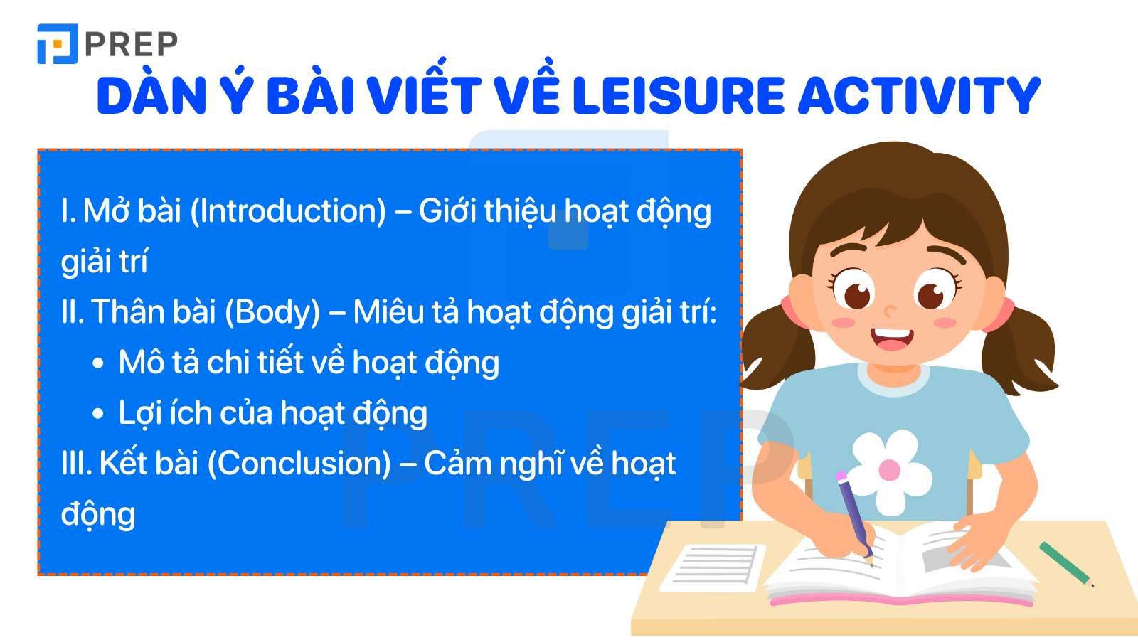 viết đoạn văn tiếng anh về leisure activity lớp 8