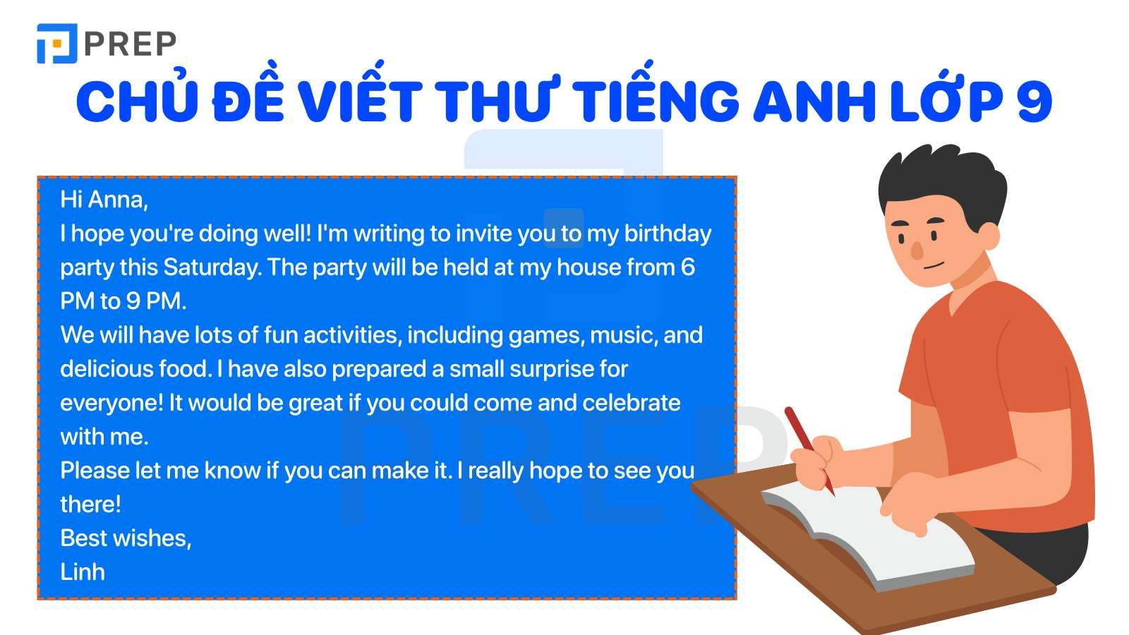 viết thư tiếng Anh lớp 8