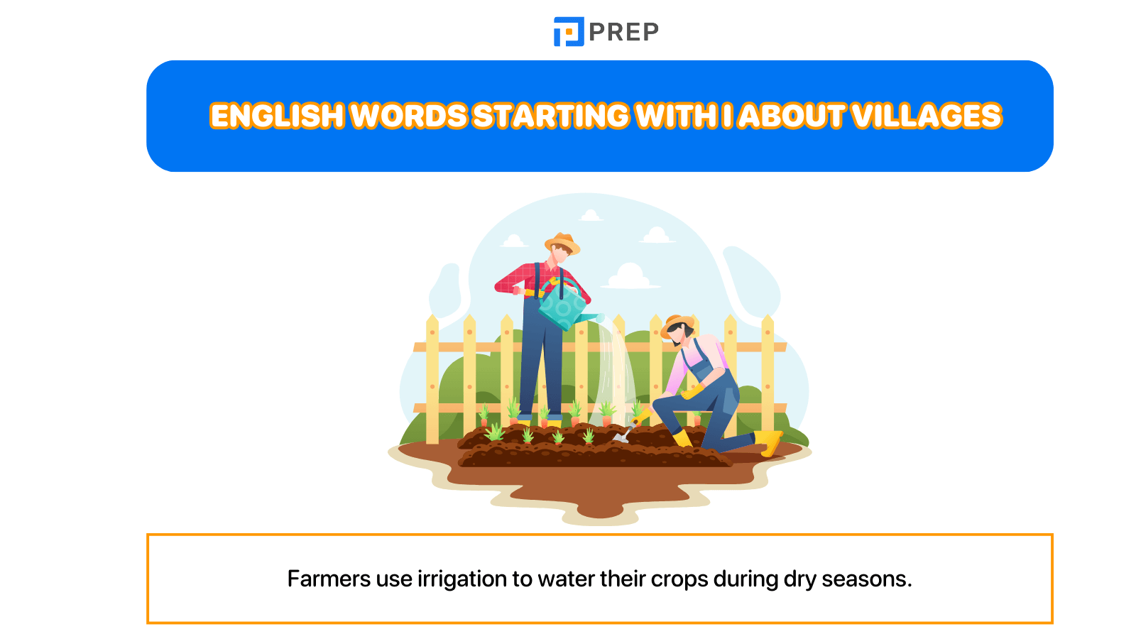 English words starting with I about villages