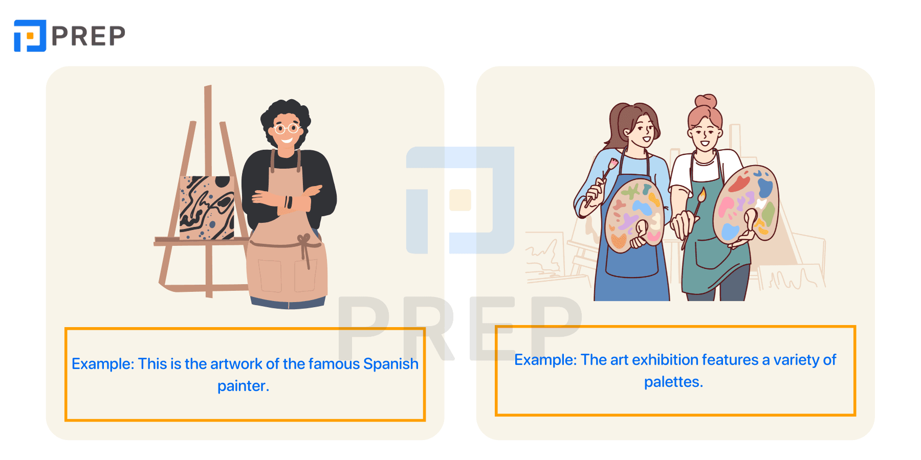 Vocabulary related to art museums