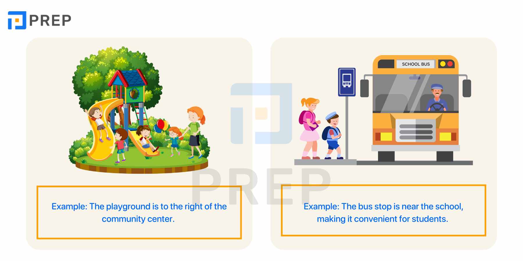 Vocabulary related to directions in English
