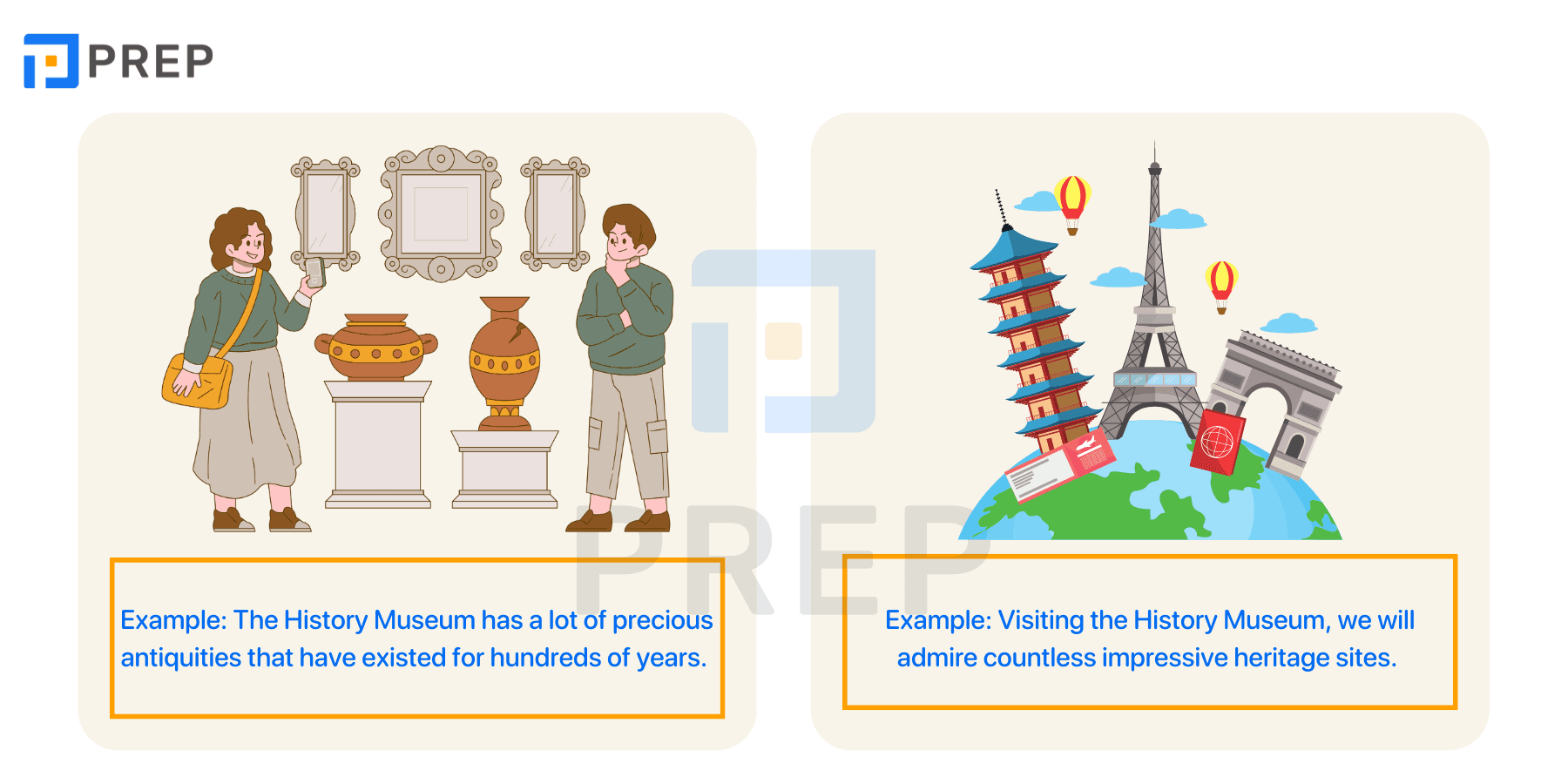 Vocabulary related to history museums