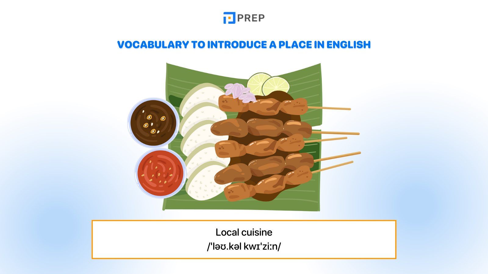 Vocabulary to introduce a place in English