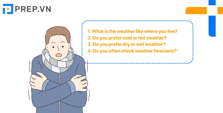 Câu trả lời mẫu chủ đề Weather Speaking Part 1 IELTS