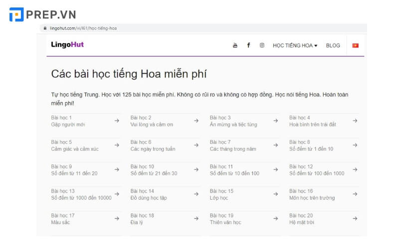 Hệ thống bài học tiếng Trung online miễn phí Lingohut