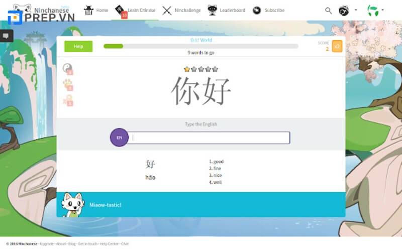 Ninchanese - Trang web học ngữ pháp tiếng Trung miễn phí