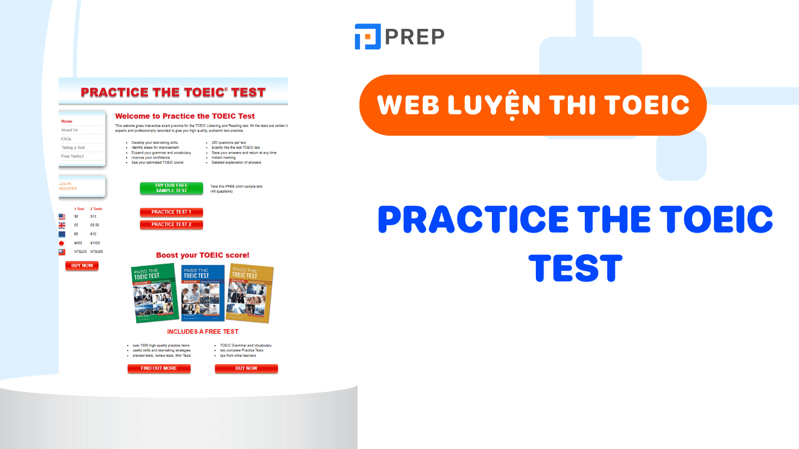 web luyện thi TOEIC