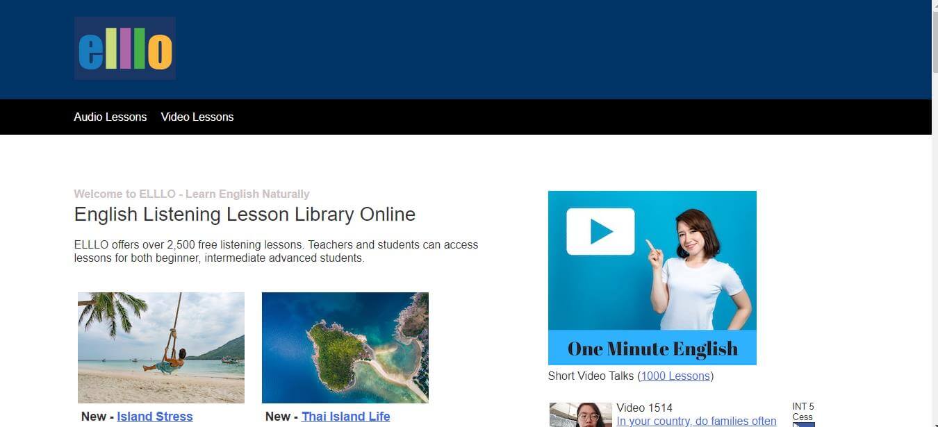 Elllo - nguồn luyện nghe IELTS hiệu quả