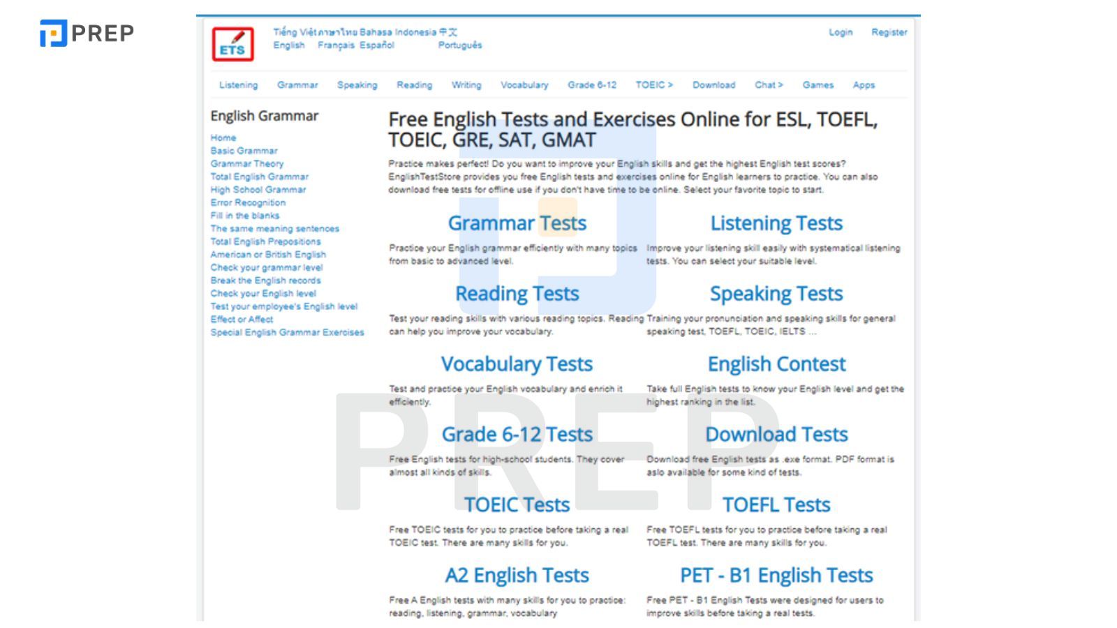 Website luyện đề TOEIC online miễn phí