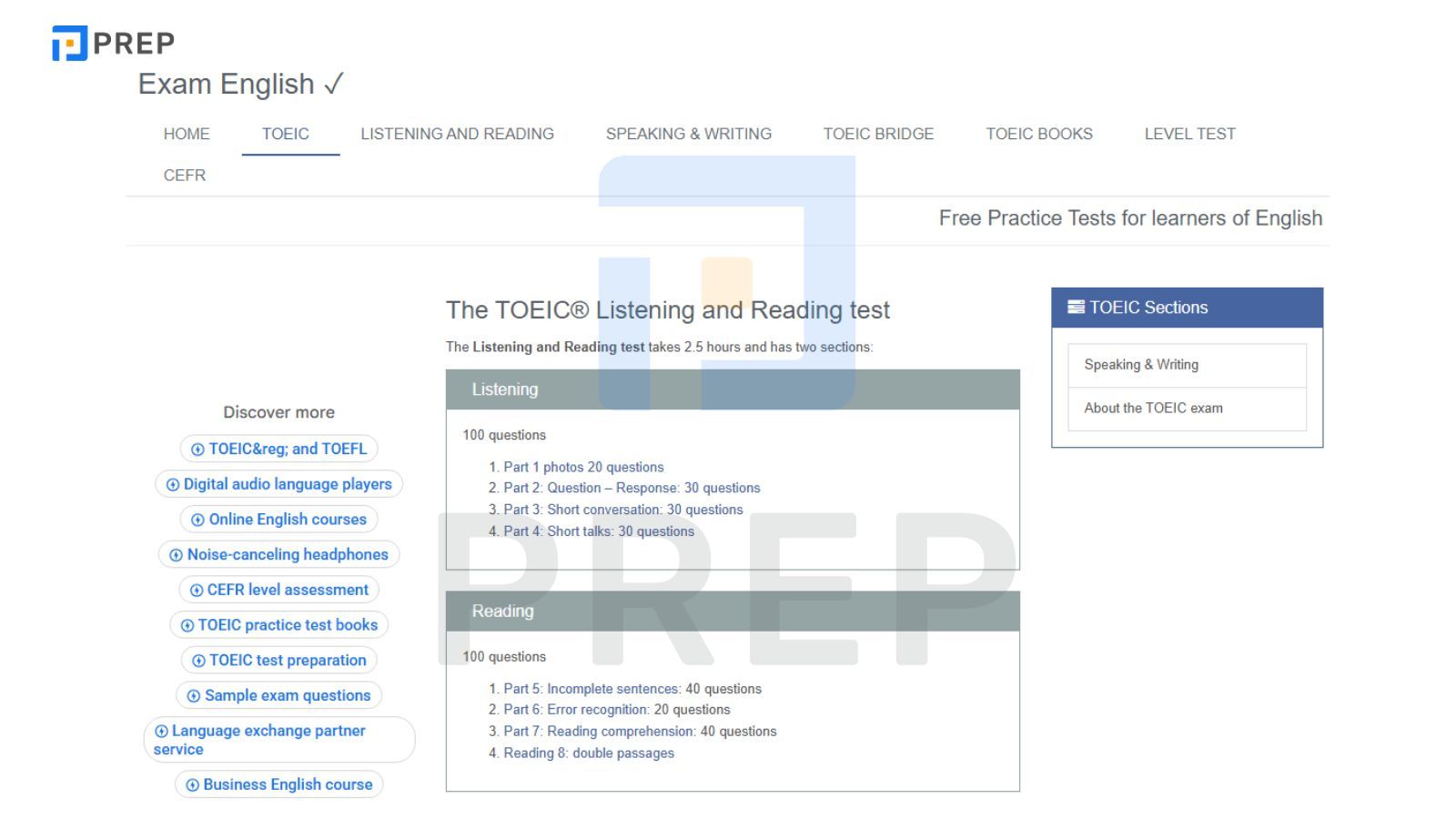 Website luyện đề TOEIC online miễn phí