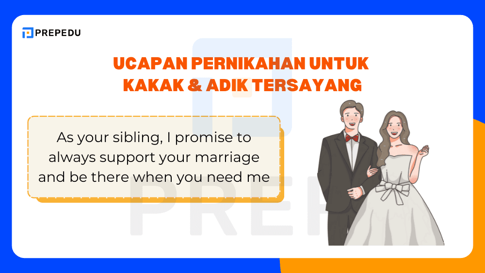 Ucapan Pernikahan untuk Kakak dan Adik Tersayang
