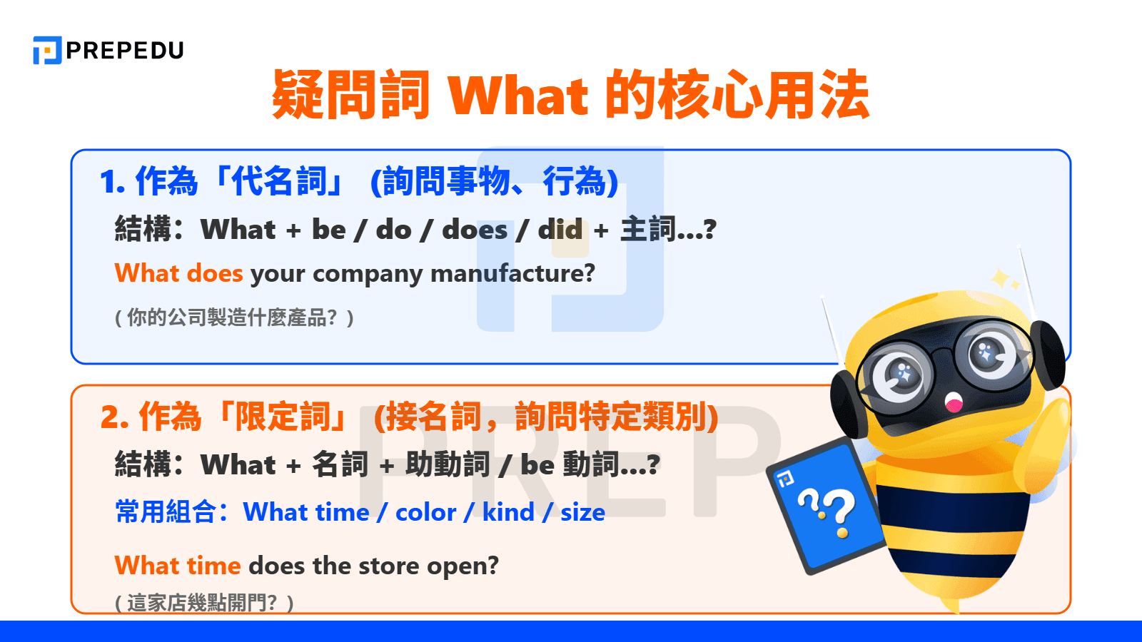 疑問詞 What 的用法