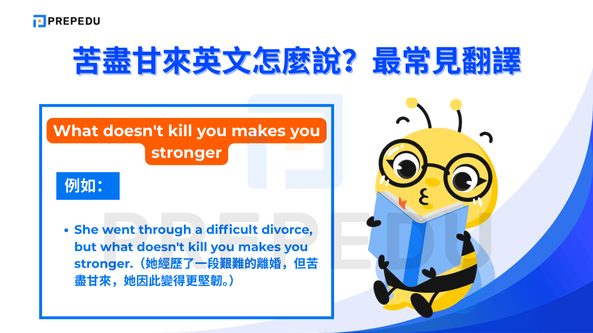 What doesn't kill you makes you stronger 源自德國哲學家尼采（Friedrich Nietzsche）的名言