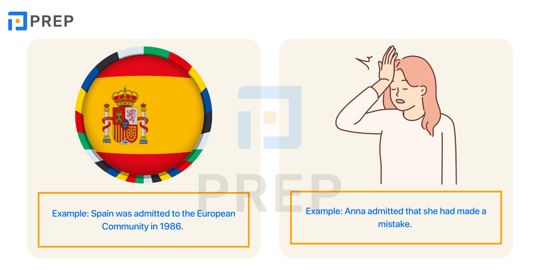 What is Admit in English?