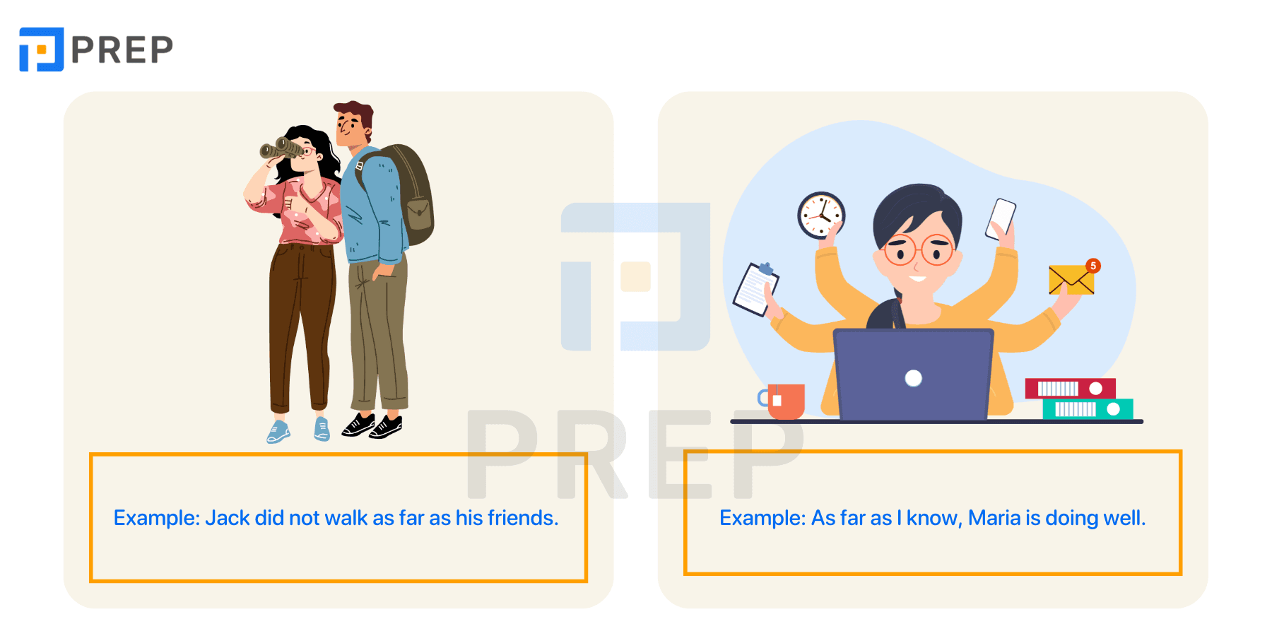 What is As far as in English?