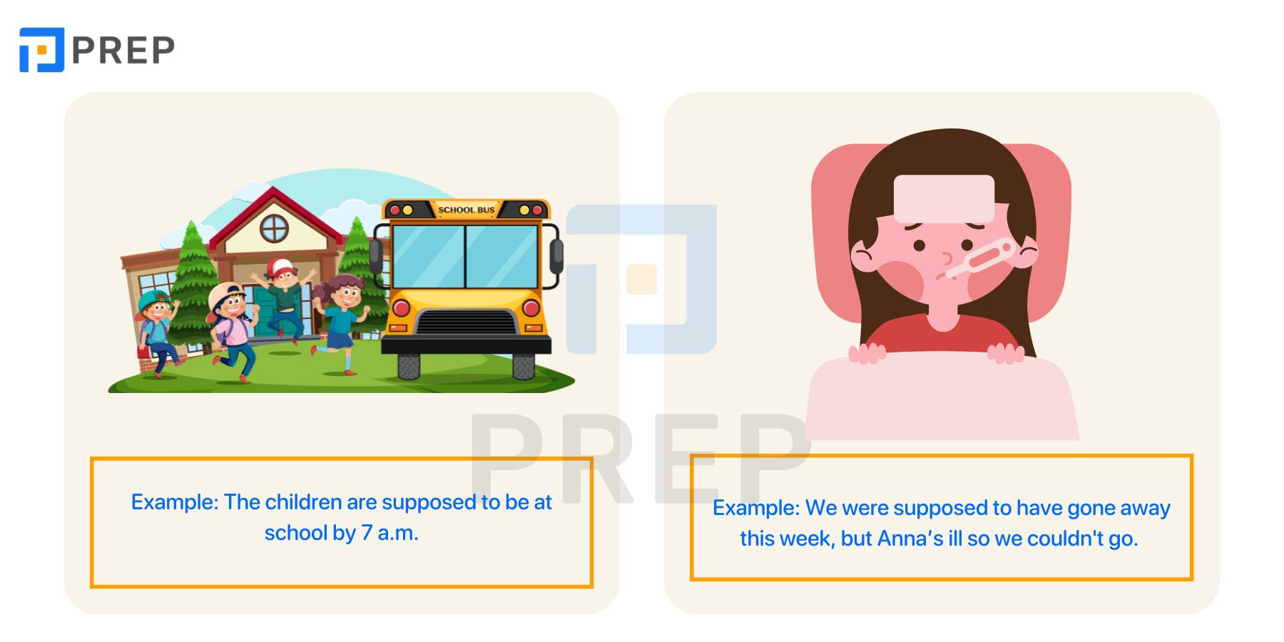 What is Be supposed to in English?