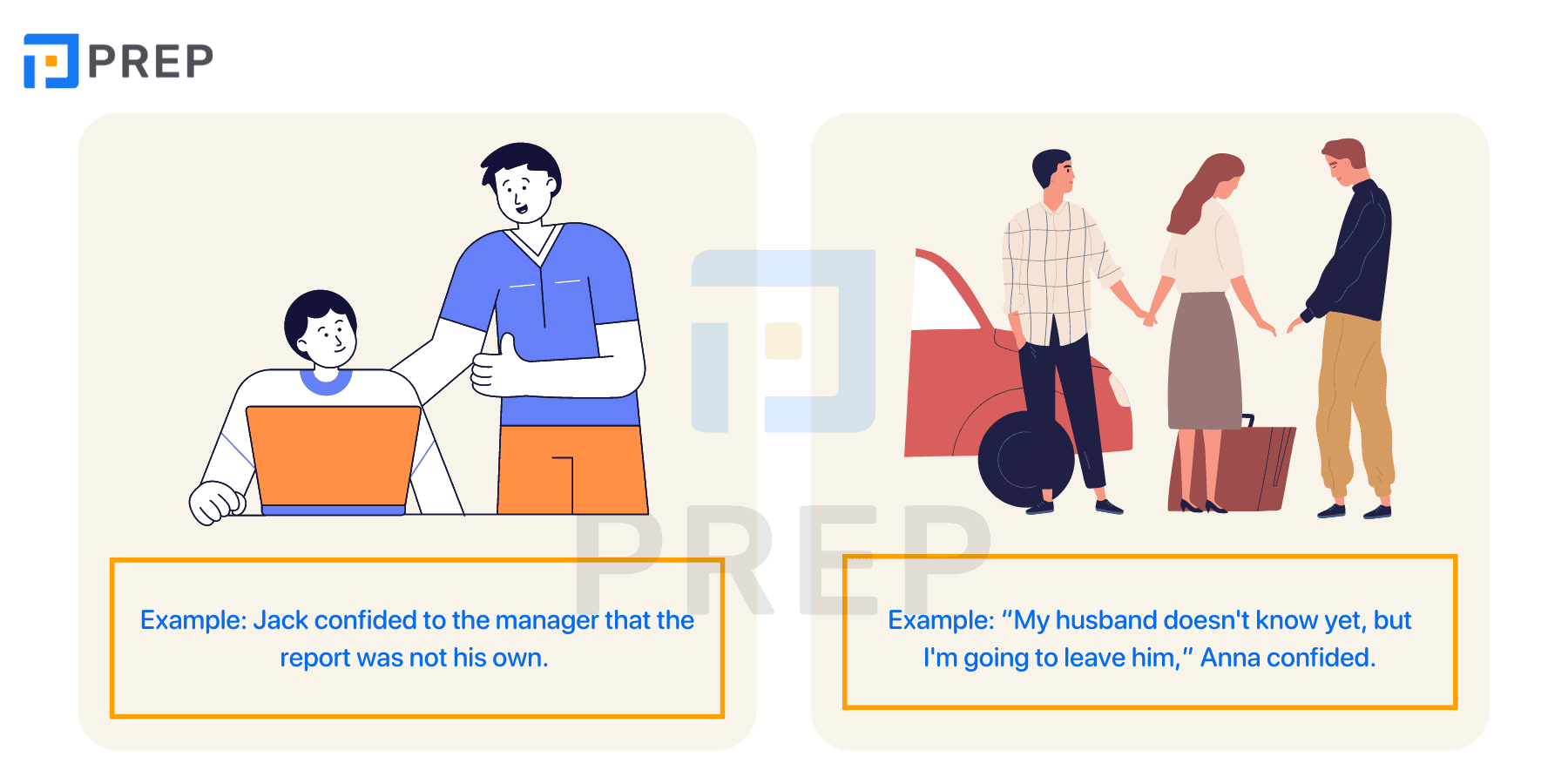 What is Confide in English?