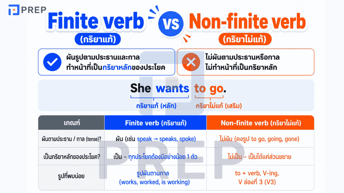 Finite และ Non-finite Verbs คืออะไร?