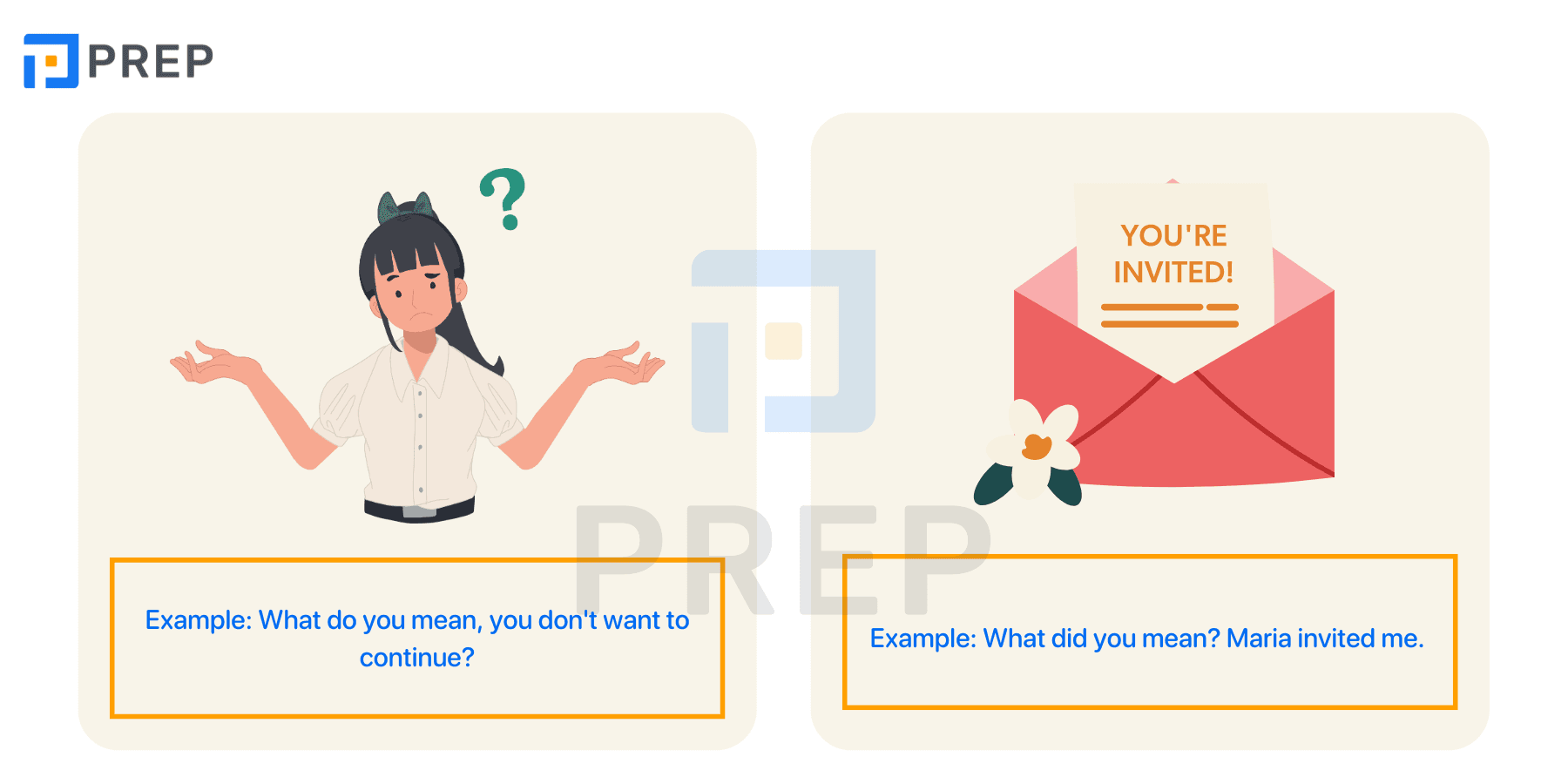 What is What do you mean in English?