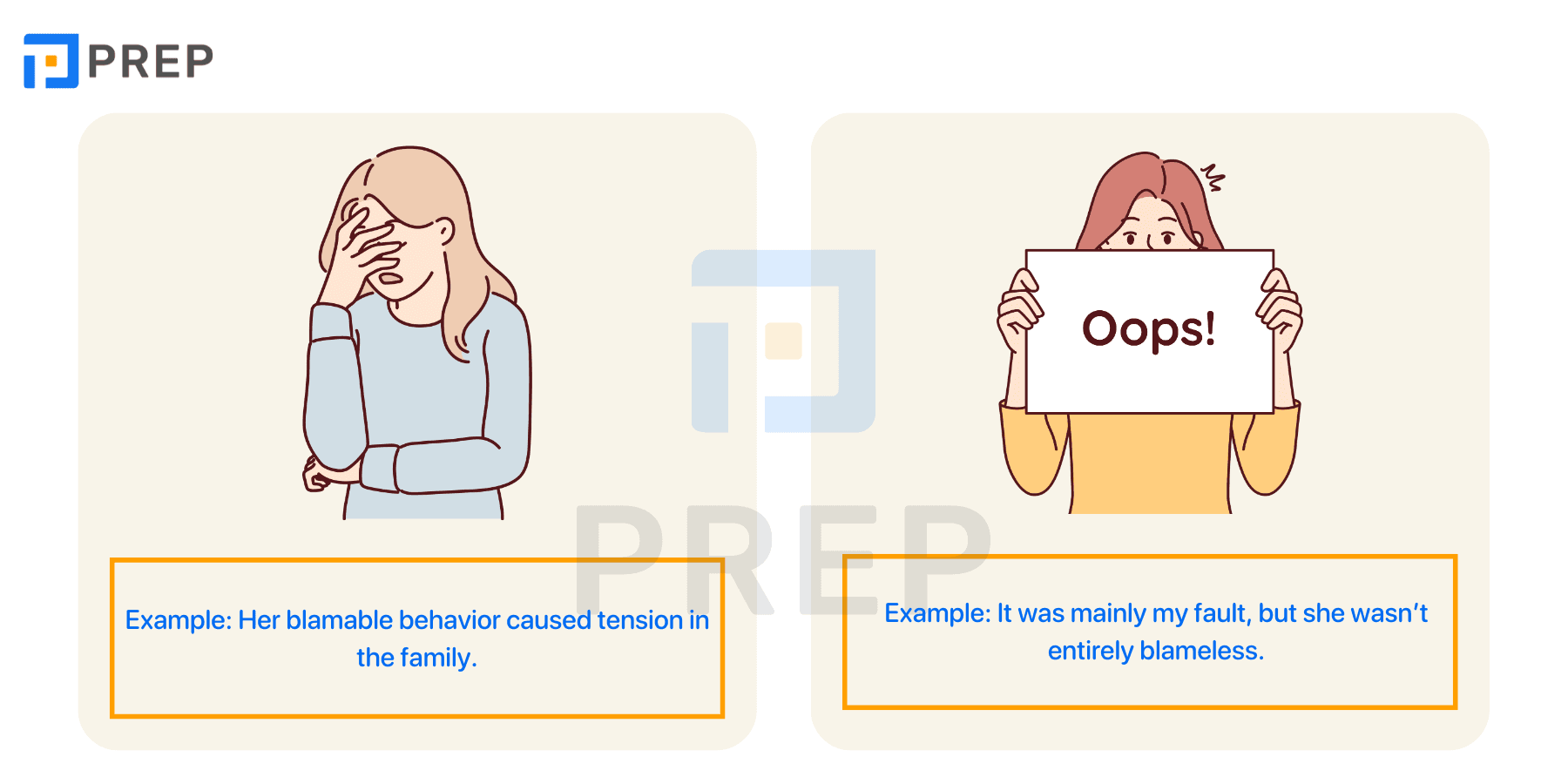 Word family of Blame in English