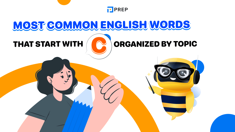 Most common English words that start with C organized by topic
