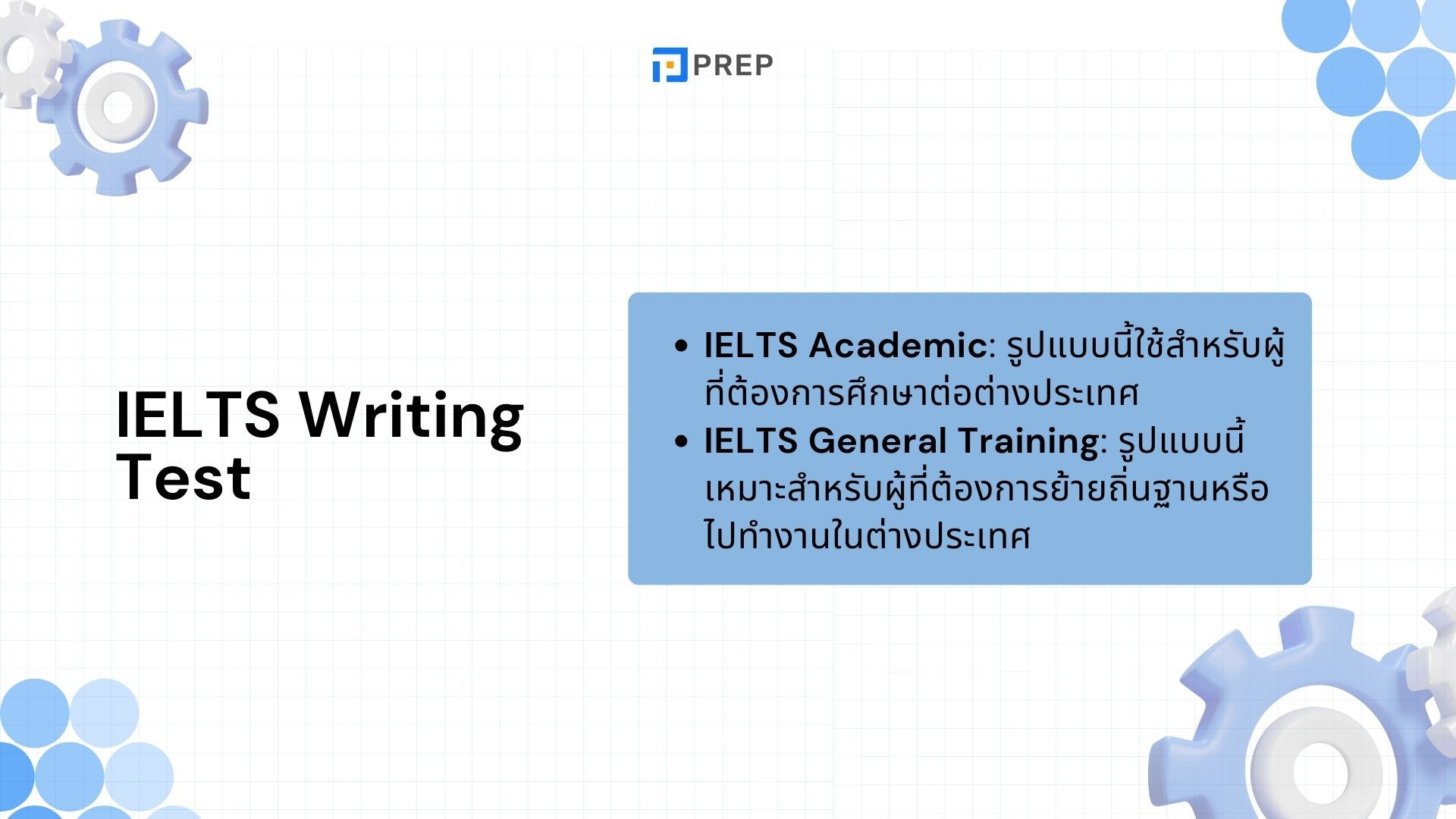 โครงสร้างของ IELTS Writing Test - แนวทางการเตรียมตัวและตัวอย่างข้อสอบ