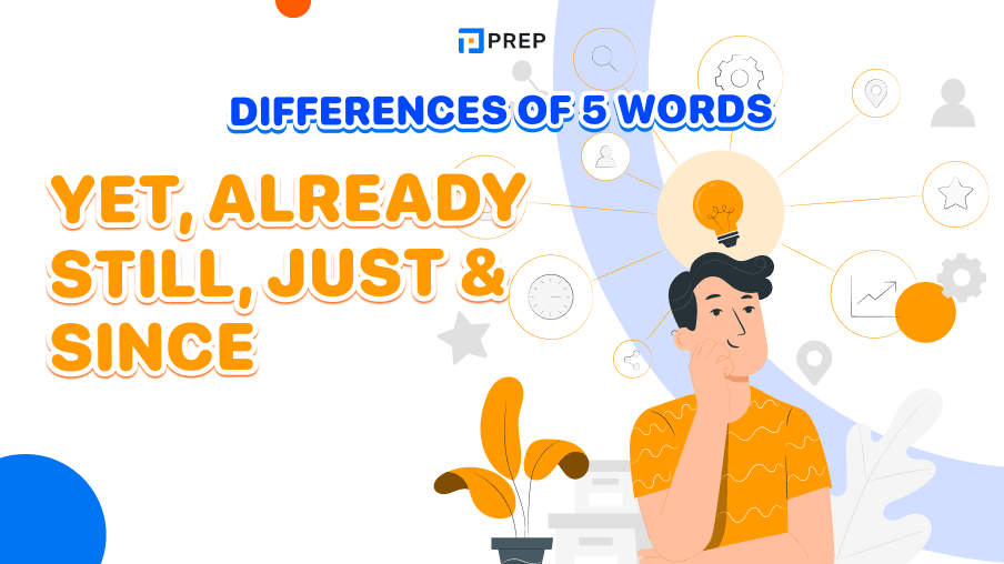Differences of 5 words Yet, Already, Still, Just, and Since in English